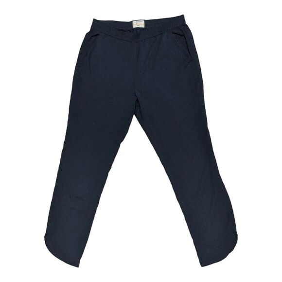 Marine Layer navy Allison versatile dolphin hem  pull on elastic waist pant S - Picture 1 of 12